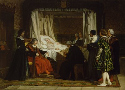Queen Isabel the Catholic Dictating Her Last Will and Testament by Eduardo Rosales